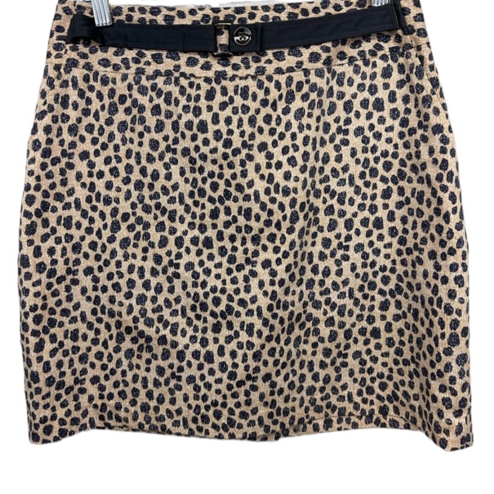FAIRWAY & GREENE Skort Leopard Slash Pockets Back Zip Size 6